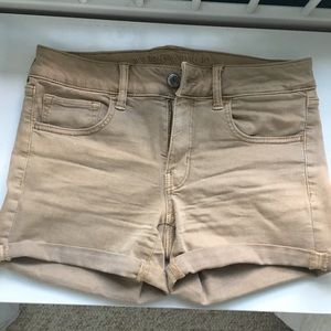AEO Stretchy Kaki Midrise Shorts